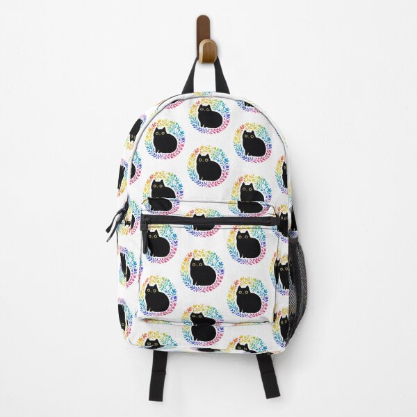 Item preview, Black Cat Rainbow Floral Magical Minimal designed and sold by SiarheiYur.