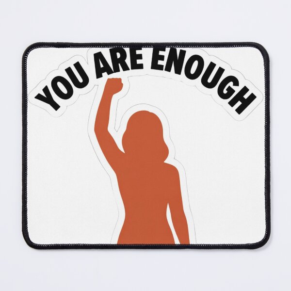 Item preview, Feminist Empowerment Sticker | You Are Enough Minimalist Woman Silhouette designed and sold by ShowOwnCreate.