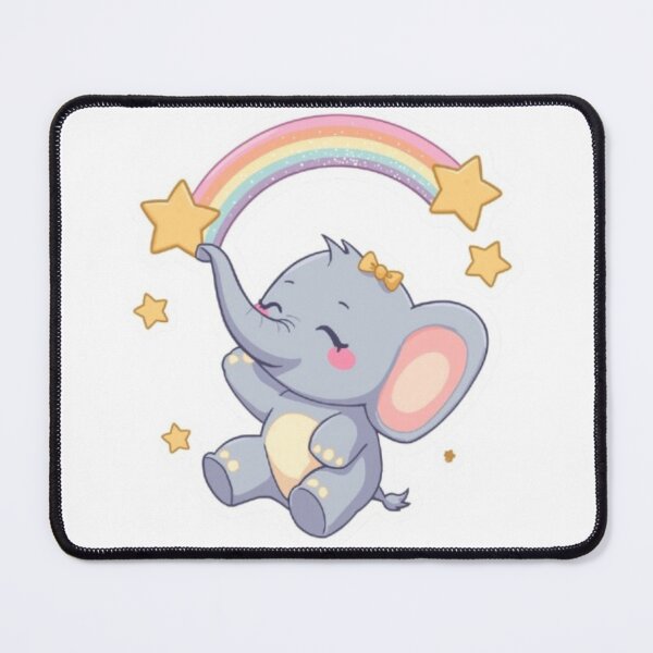 Item preview, Cute Happy Elephant Catching stars - Feeling Good Pastel Color Sticker Style designed and sold by DigitfanStudio.