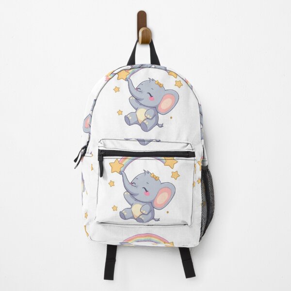 Item preview, Cute Happy Elephant Catching stars - Feeling Good Pastel Color Sticker Style designed and sold by DigitfanStudio.