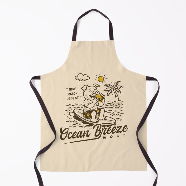 Item preview, Ocean Breeze Mood Surf Snack Repeat Cute Pig Surfing Design designed and sold by adipra.