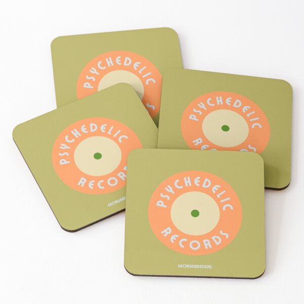 Item preview, Psychedelic Records Retro Record Label designed and sold by GeorgeADesigns.