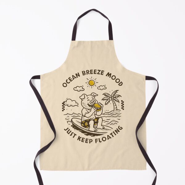 Item preview, Ocean Breeze Mood Surf Snack Repeat Cute Pig Surfing Design designed and sold by adipra.