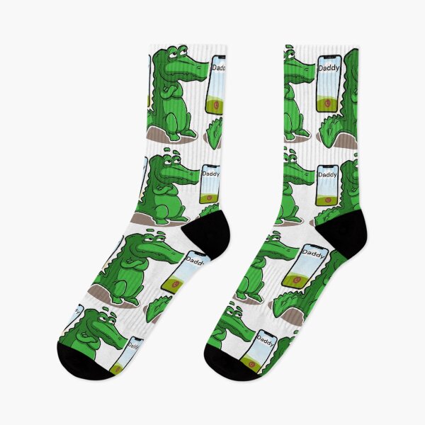 Artikelvorschau, Griesgrämiges Krokodil ignoriert Papas Anruf – Lustiges T-Shirt mit Illustration entworfen und verkauft von TitanGiggle .