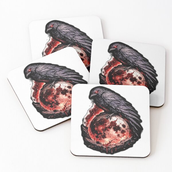 Item preview, A Sinister Crow Perched On a Cracked Moon. designed and sold by grandhub.