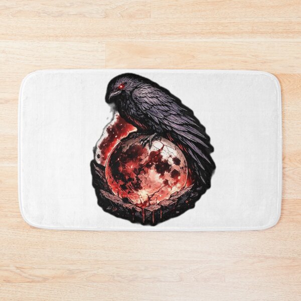 Item preview, A Sinister Crow Perched On a Cracked Moon. designed and sold by grandhub.