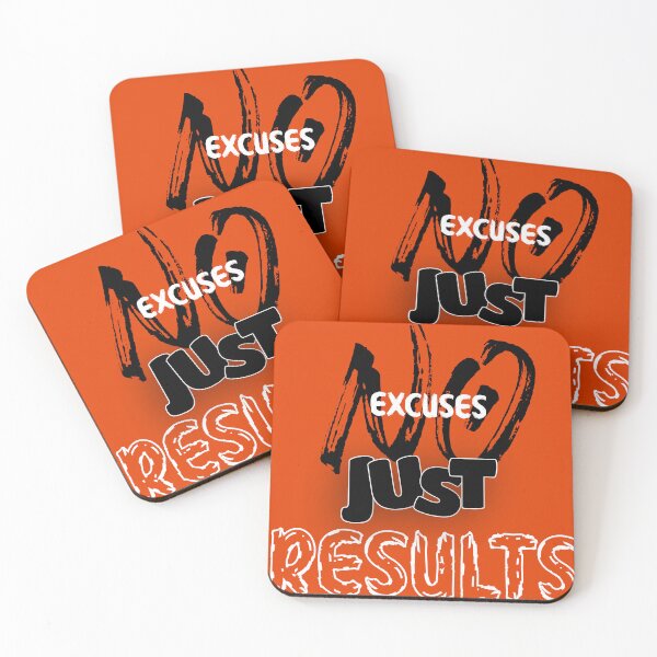Item preview, No Excuses Just Results – Hardcore Gym Motivation Typography designed and sold by Shadryx.