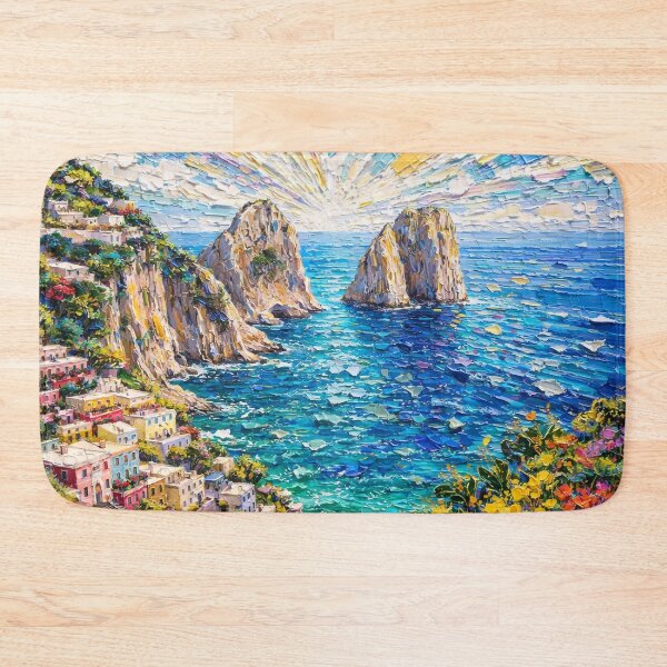 Item preview, Capri Coast Seascape Oil Painting designed and sold by McZerrill.