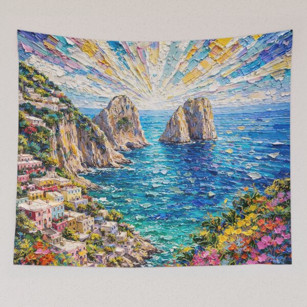 Item preview, Capri Coast Seascape Oil Painting designed and sold by McZerrill.