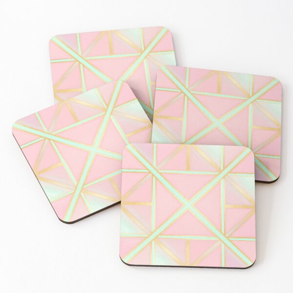 Item preview, Blush Pink Soft Mint Gold Luxury Trendy Collection designed and sold by TrendyDesigne412.