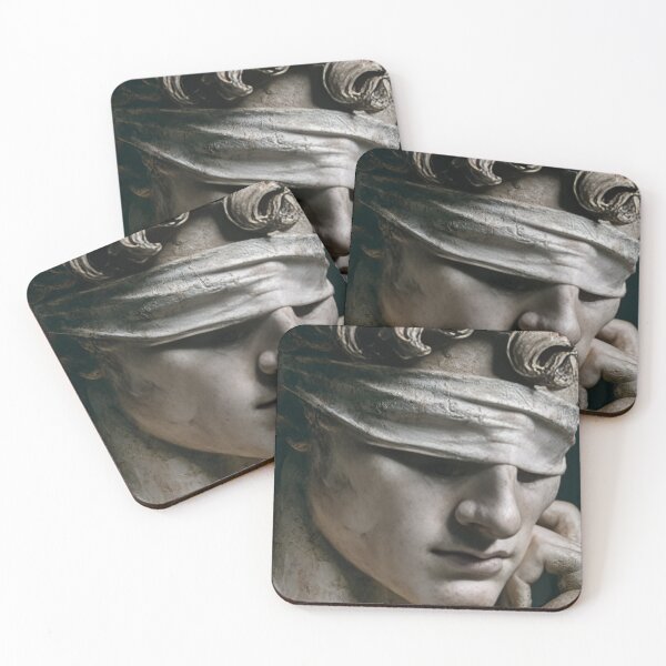 Item preview, Dark Academia Blindfold Marble Sculpture Modern Classical Art designed and sold by daila70.