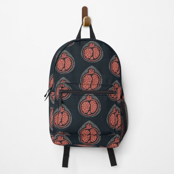 Item preview, Coral and Navy Pomegranate Boho Botanical Print designed and sold by HillsandSheep.