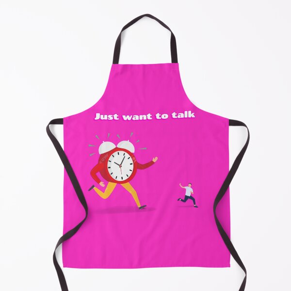 Item preview, Just Want to Talk – Clock Chase Surreal Funny Illustration designed and sold by TitanGiggle .