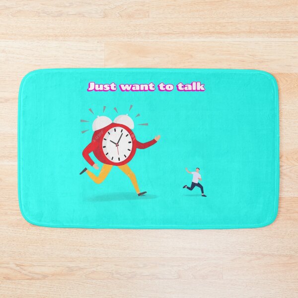 Item preview, Just Want to Talk – Clock Chase Surreal Funny Illustration designed and sold by TitanGiggle .