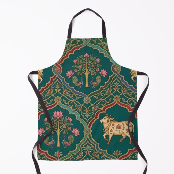 Item preview, Traditional Indian Pichwari Art Sacred Cow and Lotus Pattern designed and sold by RajRang.