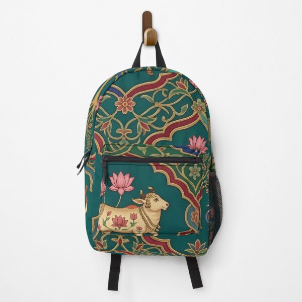 Item preview, Traditional Indian Pichwari Art Sacred Cow and Lotus Pattern designed and sold by RajRang.