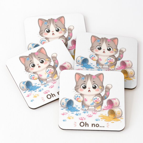 Item preview, Guilty Cat Stepped on Paint Oh No Moment designed and sold by Sadia  Jannat.