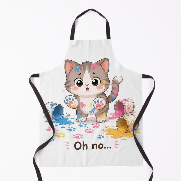 Item preview, Guilty Cat Stepped on Paint Oh No Moment designed and sold by Sadia Jannat.