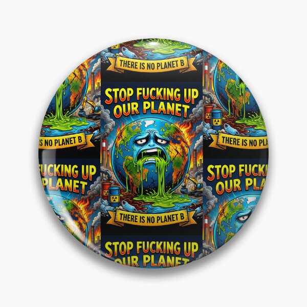 Item preview, Toxic Earth Warning Graphic Protest Design designed and sold by ArtComixHaven.