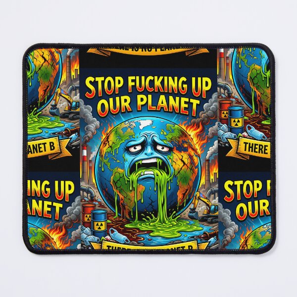 Item preview, Toxic Earth Warning Graphic Protest Design designed and sold by ArtComixHaven.