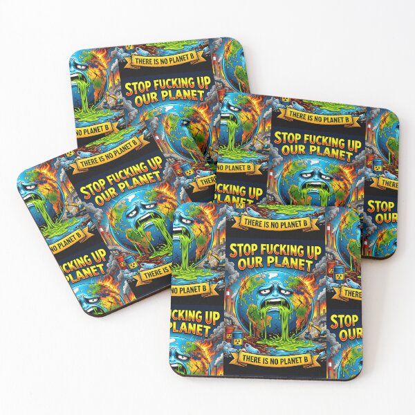 Item preview, Toxic Earth Warning Graphic Protest Design designed and sold by ArtComixHaven.