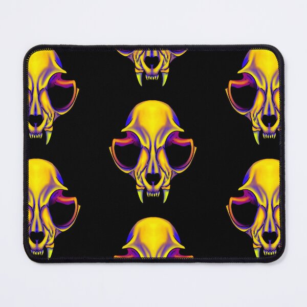 Item preview, Neon Reverie - Cat Skull Neon Art designed and sold by Dreamy-H-Doodlz.
