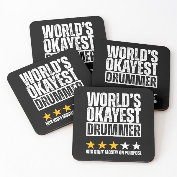 Item preview, Worlds Okayest Drummer Hits Stuff Mostly On Purpose Men designed and sold by Dondonmart.