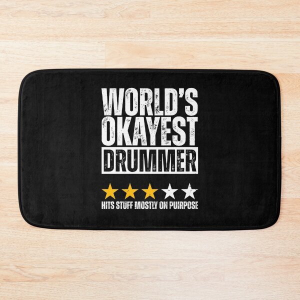 Item preview, Worlds Okayest Drummer Hits Stuff Mostly On Purpose Men designed and sold by Dondonmart.