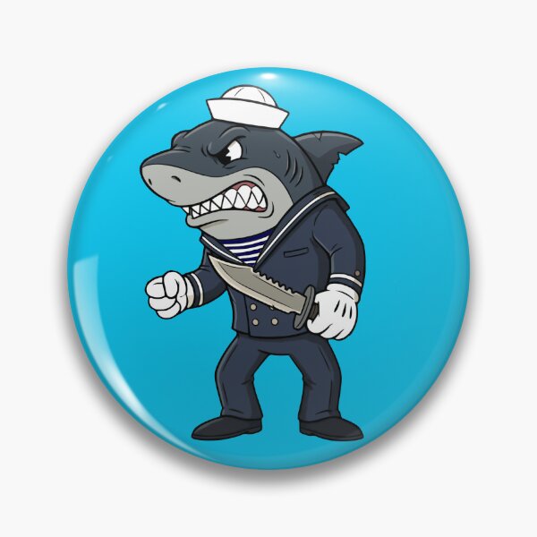 Item preview, Vintage Cartoon Shark Sailor designed and sold by Washout-Wear.