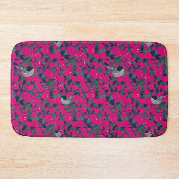 Item preview, Title: Blackcap Warbler in Bougainvillea Tropical Bird Botanical designed and sold by HillsandSheep.