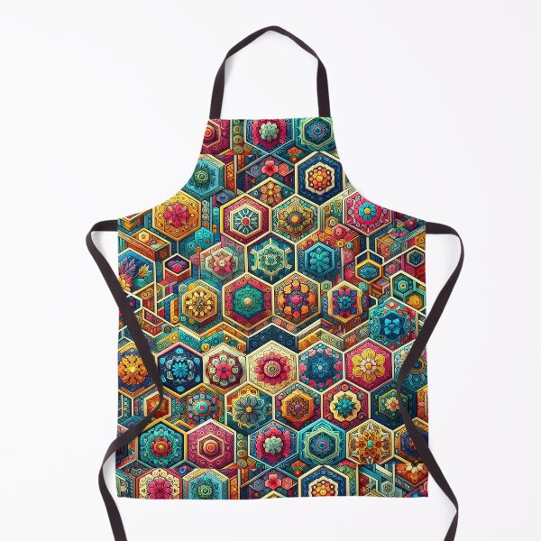 Item preview, Colorful Hexagon Tile Mosaic Pattern Art designed and sold by Apex Designs.
