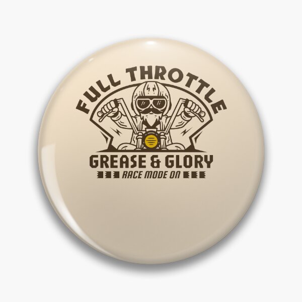 Item preview, Full Throttle Grease and Glory Vintage Motorcycle Rider Design designed and sold by adipra.