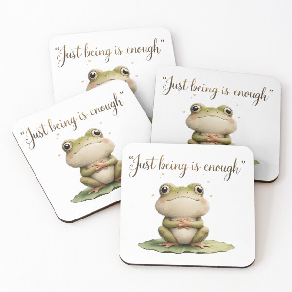 Item preview, Just Being Is Enough Cute Cottagecore Frog Woodland Animal designed and sold by AQUILAKREO.