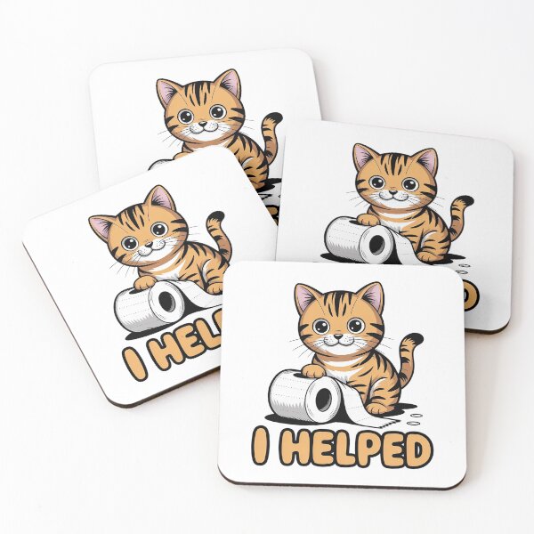 Item preview, I Helped Funny Cat Toilet Paper Chaos Shirt designed and sold by Cool-cat-art.