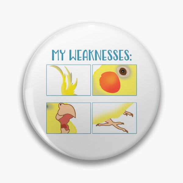 Item preview, my weaknesses: cockatiels designed and sold by FandomizedRose.
