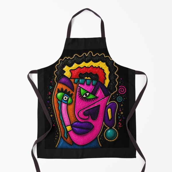 Item preview, Neon Afro Cubist Dream Portrait designed and sold by ZunZunArt.