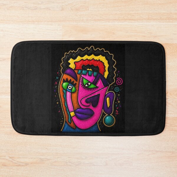 Artikelvorschau, Neon Afro Cubist Traumporträt entworfen und verkauft von ZunZunArt.