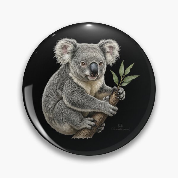 Item preview, Vintage Koala Marsupial Print: The Smooth-Brained Eucalyptus Addict designed and sold by FreiherrPK.