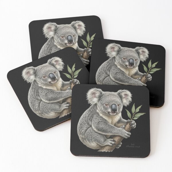 Item preview, Vintage Koala Marsupial Print: The Smooth-Brained Eucalyptus Addict designed and sold by FreiherrPK.