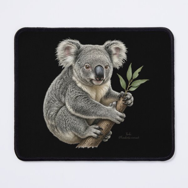Item preview, Vintage Koala Marsupial Print: The Smooth-Brained Eucalyptus Addict designed and sold by FreiherrPK.