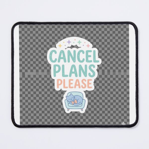 Item preview, Cancel Plans Please Funny Introvert Cat Pastel Sticker designed and sold by R & K Fashions.