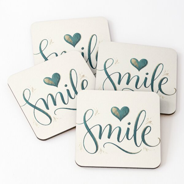 Item preview, Minimalist "Smile" Line Art Poster designed and sold by STTrillionTEES.