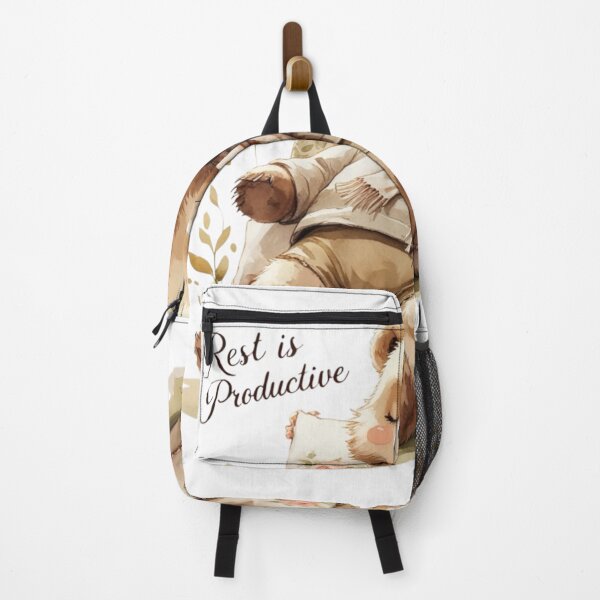 Item preview, Rest Is Productive Cute Vintage Bear Woodland Nursery Art designed and sold by AQUILAKREO.