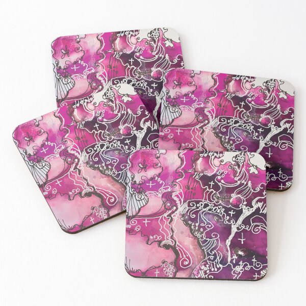 Item preview, "Map of The" abstract pink with Doodles designed and sold by Melanie Stinson.