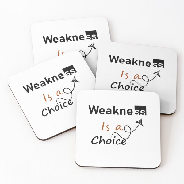 Item preview, Weakness Is a Choice – Hardcore Gym Motivation Typography designed and sold by Shadryx.