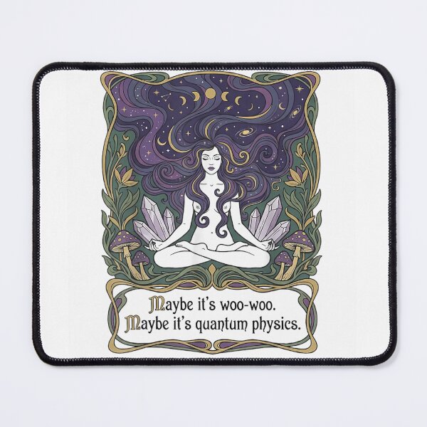 Item preview, Celestial Yoga Goddess Meditation Spiritual Art Nouveau Aesthetic Maybe Its Quantum Physics designed and sold by WilliaMaler.