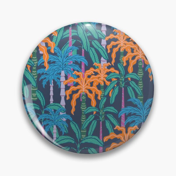 Aperçu de l'œuvre Palmiers ludiques - denim créée et vendue par Courtney Nicholls.