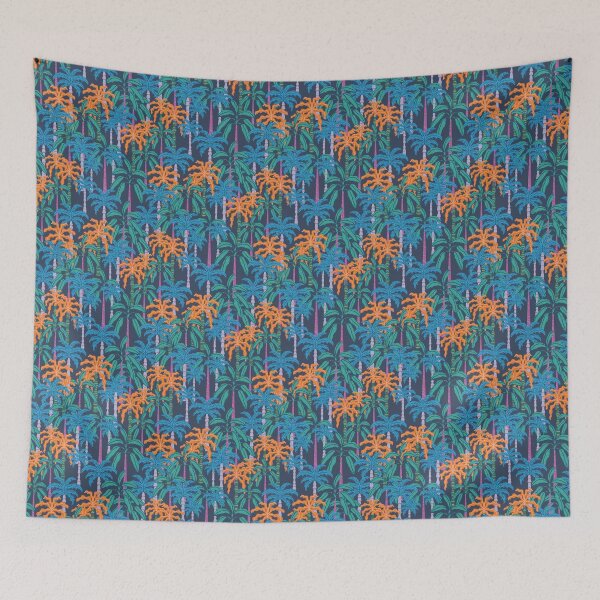 Item preview, Playful Palms - denim designed and sold by Courtney Nicholls.