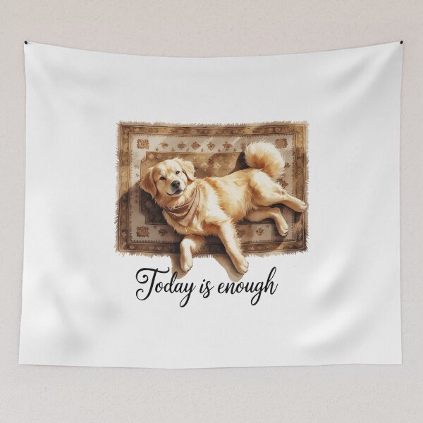 Item preview, Today Is Enough Cute Golden Retriever Cottagecore Dog designed and sold by AQUILAKREO.