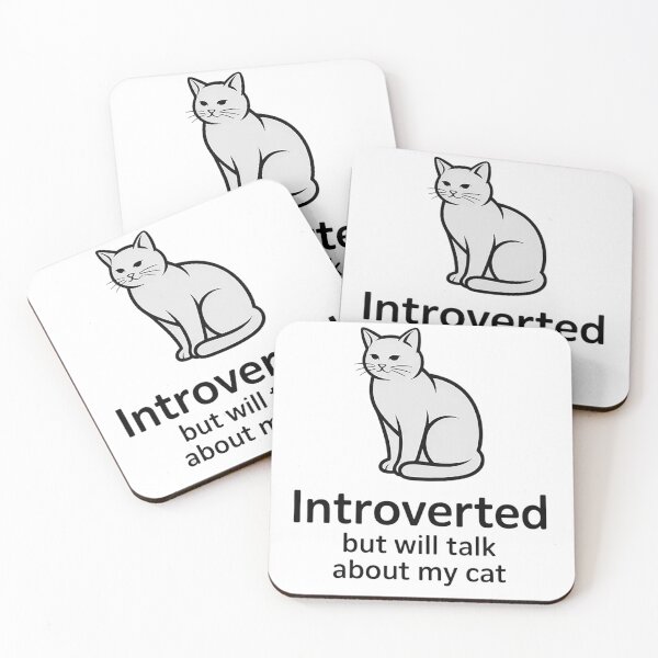 Item preview, Introverted But Will Talk About My Cat Shirt Funny Cat Lover Gift designed and sold by Cool-cat-art.
